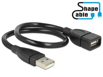 DeLock USB 2.0 Type-A male > USB 2.0 Type-A female ShapeCable 0,35m