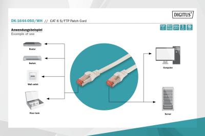 Digitus CAT6 S-FTP Patch Cable 5m White