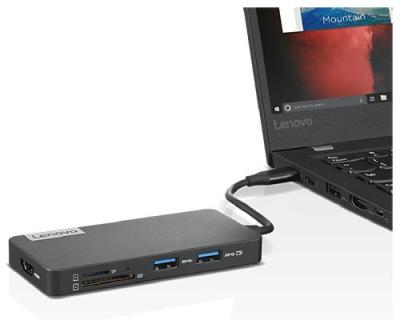 Lenovo USB-C 7-in-1 Hub Black