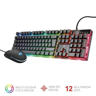 Trust GXT 838 Azor Gaming Combo keyboard & mouse Black HU