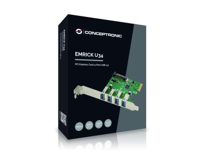 Conceptronic  EMRICK02G 4-Port USB 3.0 PCIe Card