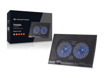 Conceptronic  THANA02B 2-Fan Laptop Cooling Pad Black