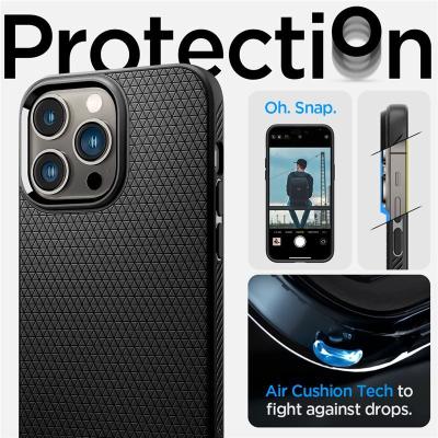 Spigen Liquid Air, matte black - iPhone 14 Pro Max