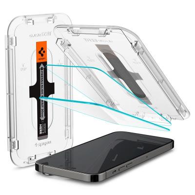 Spigen Glass tR EZ Fit 2 Pack, Transparency Sensor Protection - iPhone 14 Pro