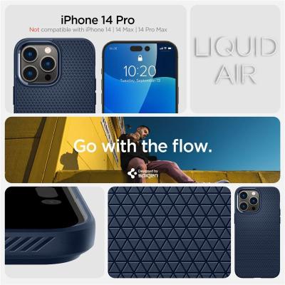 Spigen Liquid Air, navy blue - iPhone 14 Pro