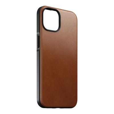 Nomad Modern Leather MagSafe Case, english tan- iPhone 14