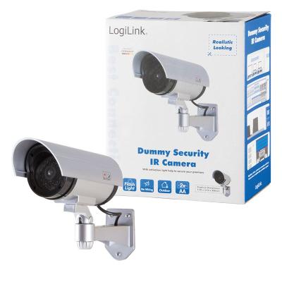 Logilink Dummy Security Camera with Red Flashing Light Silver
