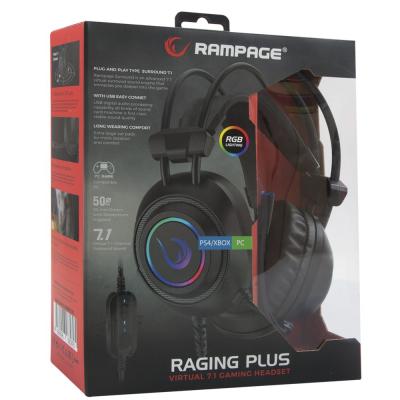 Rampage RM-K19 Raging Plus RGB Headset Black