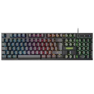 Everest KB-188 Borealis Rainbow RGB Keyboard Black HU