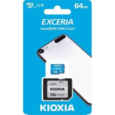 KIOXIA 64GB microSDXC Class 10 UHS-I + adapterrel