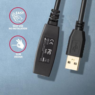 AXAGON ADR-215 USB Repeater Cabel 15m Black
