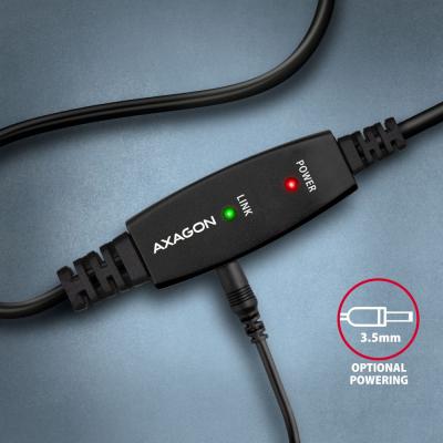 AXAGON ADR-215B USB Repeater Cabel 15m Black