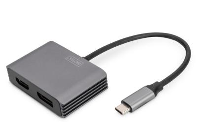 Digitus DA-70826 USB Type-C 4K 2-in-1 DisplayPort + HDMI Graphics Adapter Space Grey