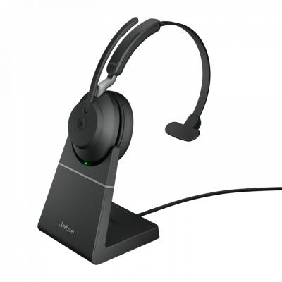 Jabra Evolve2 65 MS Teams Mono Bluetooth Headset + Charging Stand Black