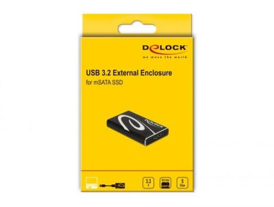 DeLock External Enclosure SuperSpeed USB for mSATA SSD
