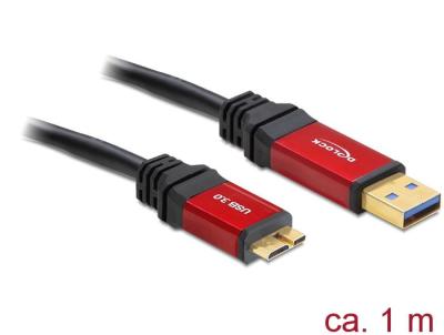 DeLock Cable USB 3.0 Type-A male > USB 3.0 Type Micro-B male 1m Premium