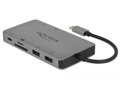 DeLock USB Type-C Docking Station 4K - HDMI/VGA/USB 3.1/SD/LAN/PD 3.0