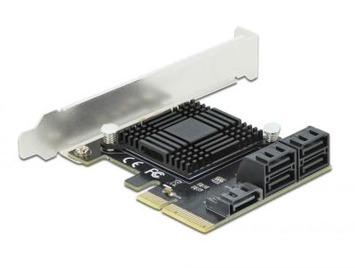 DeLock 5 port SATA PCI Express x4 Card Low Profile Form Factor