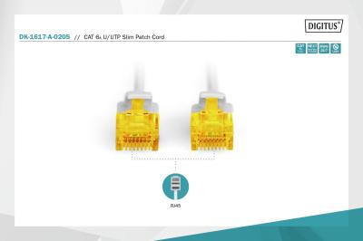 Digitus CAT6A U-UTP Patch Cable 2m Grey