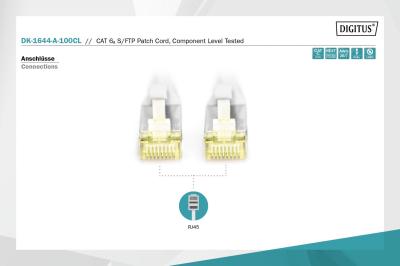 Digitus CAT6A S-FTP (CL) Patch Cable 10m Grey