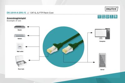 Digitus CAT6A S-FTP Patch Cable 20m Green