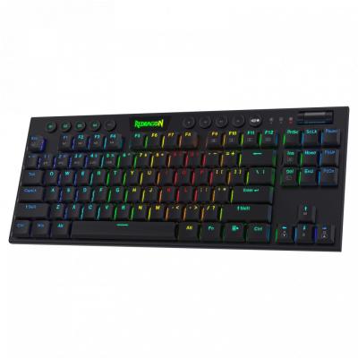 Redragon Horus TKL, wired&2.4G&BT mechanical Keyboard, RGB, blue switch Black HU
