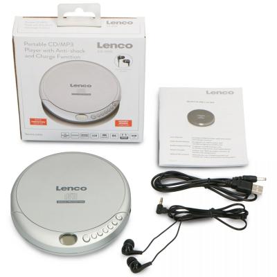 Lenco CD-201SI - Portable CD-Player with Anti-shock Silver