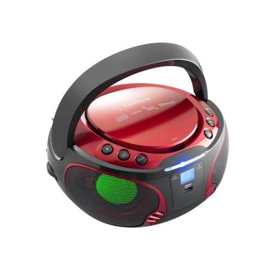Lenco SCD-550 Portable FM radio CD/MP3/USB/Bluetooth player with Led Lighting Red