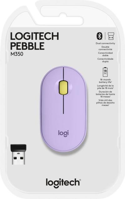 Logitech Pebble M350 Bluetooth/Wireless Levander Lemonade