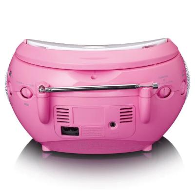 Lenco SCD-24PK Kids portable stereo FM radio with CD player Pink