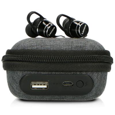 Lenco EPB-160BK sweatproof Bluetooth Earpuds including powerbank case Black