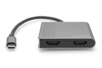 Digitus DA-70828 USB Type-C 4K 2-in-1 HDMI Graphics Adapter Space Grey