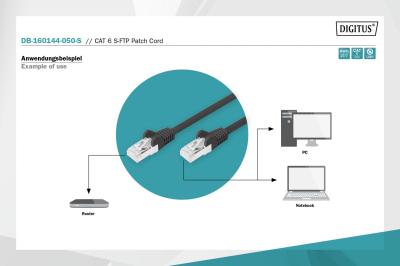 Digitus CAT6 SF-UTP Patch Cable 5m Black