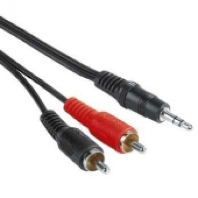 Noname 3,5 jack/2RCA audio kábel 1,5m Black