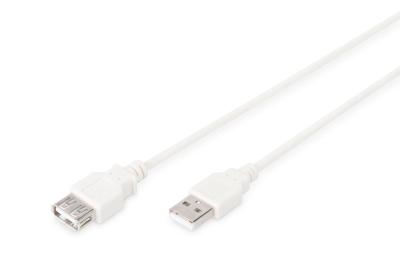 Assmann USB 2.0 extension cable, type A 1,8m Beige