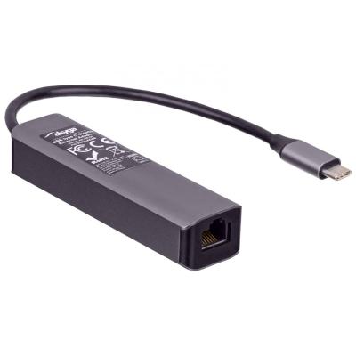 Akyga AK-AD-66 HUB USB Type-C to 3x USB 3.0 Network Card 10/100/1000 15cm