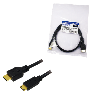 Logilink CH0021 HDMI to HDMI Mini High Speed Cable w.E. 1m Black
