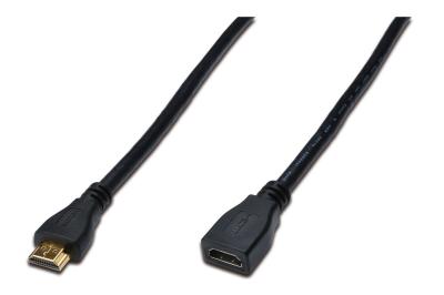 Assmann HDMI High Speed extension cable, type A 2m Black
