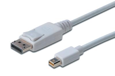 Assmann DisplayPort connection cable, mini  DP - DP 2m White