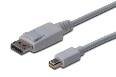 Assmann DisplayPort connection cable, mini  DP - DP 2m White
