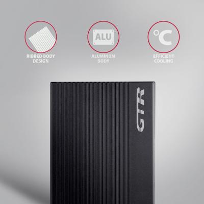 AXAGON EE25-GTR USB-C 3.2 Gen 2 - SATA 6G, 2.5" External RIBBED box Black