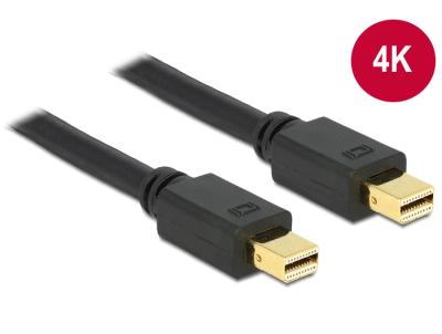 DeLock Cable Mini Displayport 1.2 male > Mini Displayport male 4K 1m Black