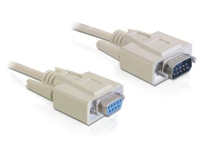 DeLock Cable Serial RS-232 Sub-D9 male > RS-232 Sub-D9 female 5m White