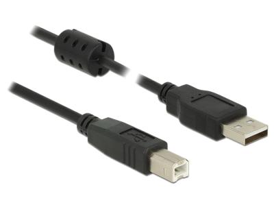 DeLock USB2.0 Type-A male > USB2.0 Type-B male cable 1m Black