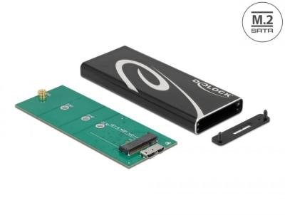 DeLock External Enclosure SuperSpeed USB for M.2 SATA SSD Key B