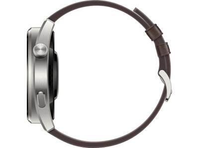Huawei Watch 3 Pro Titanium Grey Brown Leather Strap