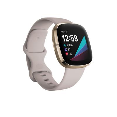 Fitbit Sense Lunar White/Soft Gold Stainless Steel