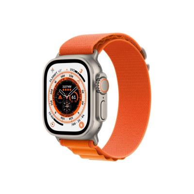 Apple Watch Ultra GPS + Cellular 49mm Titanium Case with Orange Alpine Loop (S)