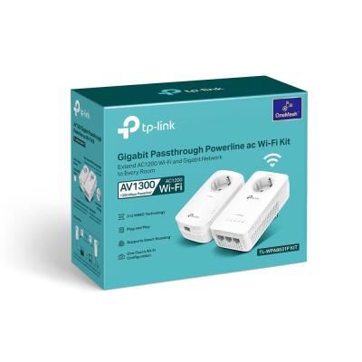 TP-Link TL-WPA8631PKIT AV1300 Gigabit Passthrough Powerline ac Wi-Fi Ki Ranger Extender White (2db)