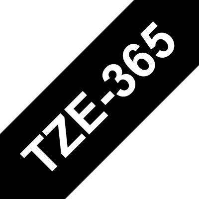 Brother TZe-365 laminált P-touch szalag (36mm) White on Black - 8m